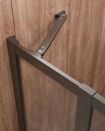 Душевой уголок Cezares MOLVENO MOLVENO-RH-2-120/90-C-GM-IV 120х90 стекло прозрачное профиль оружейная сталь без поддона