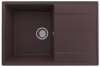 Кухонная мойка Ulgran Quartz Prima 750-06 75х50 цвет темно-коричневый поверхность матовая