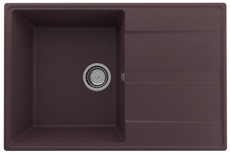 Кухонная мойка Ulgran Quartz Prima 750-06 75х50 цвет темно-коричневый поверхность матовая