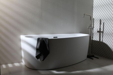 Ванна акриловая Allen Brau Priority 2.31005.20B 160х80 пристенная асимметричная с ножками