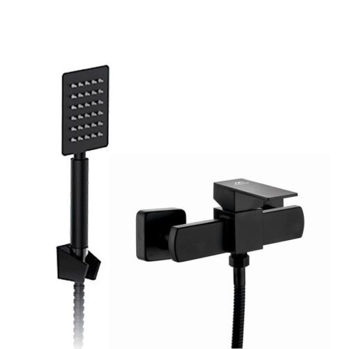 Смеситель для ванны и душа Fashun A52002-7 настенный черный - фото 4