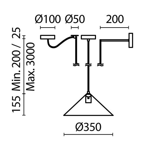 Светильник подвесной Maytoni Basic colors Modern MOD167PL-01B - фото 3