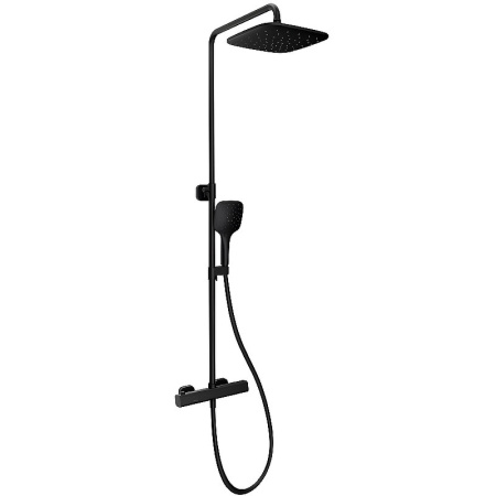 Душевая стойка Ravak 10° X070160 настенная цвет черный матовый с термостатом