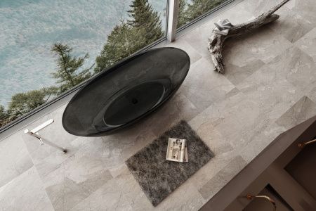 Ванна из полиэфирной смолы Abber Kristall AT9702Onyx 180х85 отдельностоящая овальная