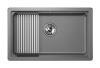Кухонная мойка Granula Kitchen Space 7303U, АЛЮМИНИУМ 75х45 цвет серый поверхность матовая