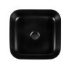 Раковина из сантехнического фарфора Bond Cube S57-388 40х40 накладная цвет черный без отверстий под смеситель