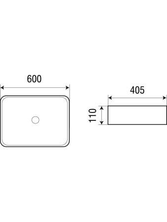 Раковина из сантехнического фаянса WeltWasser WW SK 10000003843 60х40 подвесная цвет белый без отверстий под смеситель