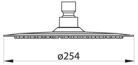 Верхний душ BelBagno NOVA BB-SLDC2-IN 25х25 серый