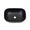 Раковина из сантехнического фарфора Melana 320328MB-805 50х30 накладная цвет черный без отверстий под смеситель
