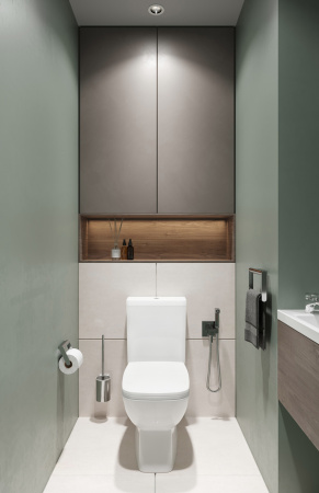 Унитаз-компакт напольный с бачком Santek Нео 1WH302187 белый с сиденьем микролифт душевой смыв