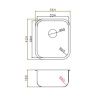 Кухонная мойка Grandex Aqua SELECT 36 S 200330 35х40 цвет серый поверхность матовая