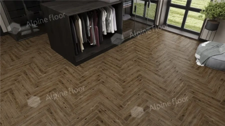 Ламинат Alpine Floor Herringbone 12 Pro New LF106-10 Дуб Бордо толщина 1.2 см 34 класс 606х101