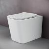 Унитаз приставной Ceramica Nova CUBIC CN1809 белый с сиденьем микролифт безободковый душевой смыв