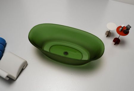 Ванна из полиэфирной смолы Abber Kristall AT9707Emerald 170х75 отдельностоящая овальная