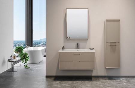 Шкаф-пенал Orka Clay 3003813 40х140 подвесной цвет бежевый