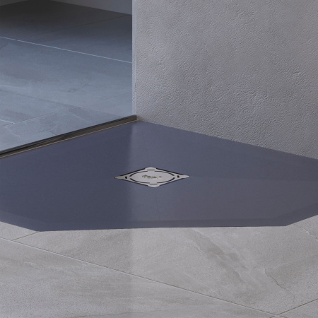 Душевой поддон из искусственного камня RGW Stone Tray (Стоун Трей) 16155100-02 100х100 серый без ножек