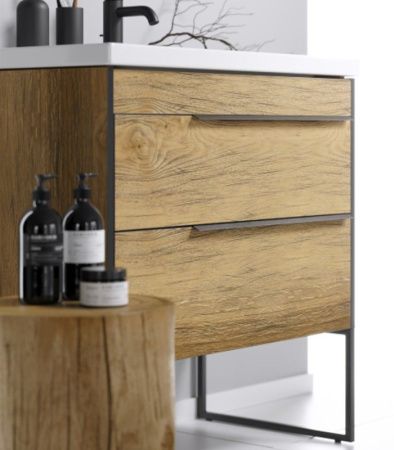 Тумба под раковину Aqwella Y FRG0108DB 80х40 подвесная цвет коричневый