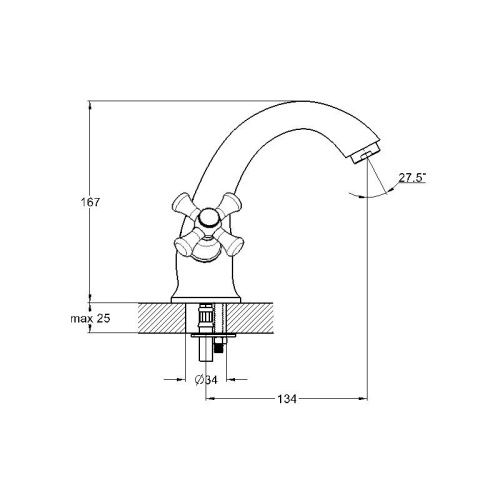 Смеситель для раковины G.Lauf QSL QSL1-A827 на столешницу хром - фото 3