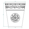 Стакан THG Marquise platinum decor A7G-A02-4608