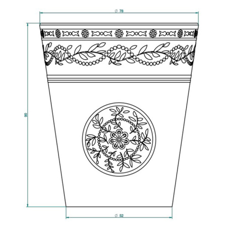 Стакан THG Marquise platinum decor A7G-A02-4608