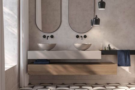 Раковина из искусственного камня Holbi DEMETER 2.02.016.44.4 40х40 накладная цвет серый