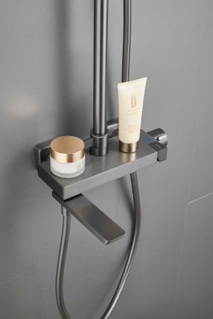 Душевая стойка Belz B672 B24672-3 настенная цвет оружейная сталь