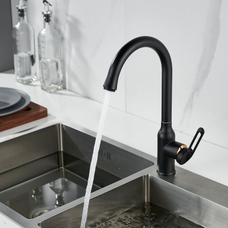 Смеситель для кухни Raffine F103H на мойку черный