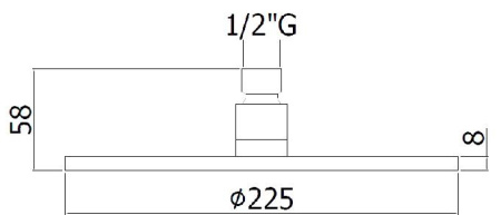 Верхний душ Paffoni Master ZSOF074CR хром