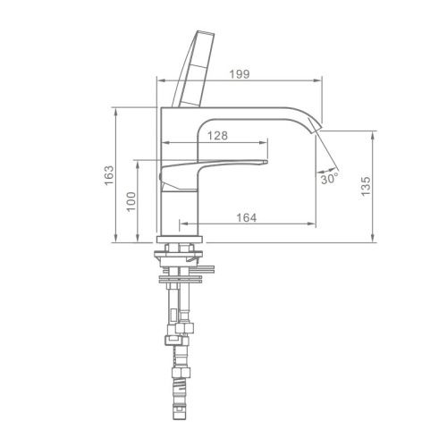 Смеситель Raglo R02 R02.31.03 на борт ванны сатин золотой - фото 2