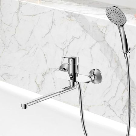 Смеситель для ванны WesnaArt Tis TIS21-320 настенный хром
