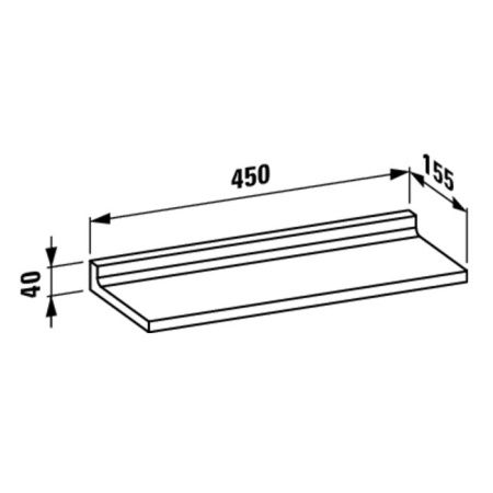 Полка в ванную комнату Laufen Kartell 3.8533.0.091.000.1