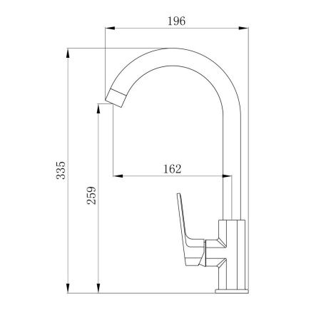 Смеситель для кухни Tokito AMA TOK-AMA-1013 на мойку хром