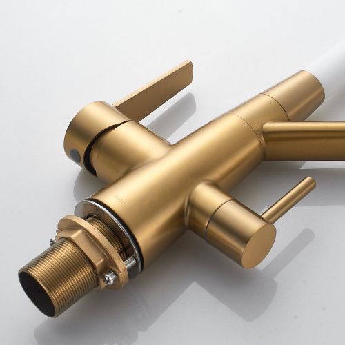 Смеситель для кухни Shevanik S968G на мойку золото - фото 5