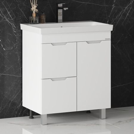 Тумба под раковину Onika Айленд 107062 70х40 напольная цвет белый