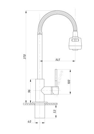 Смеситель для кухни TSARSBERG TSB-119-001 на столешницу хром