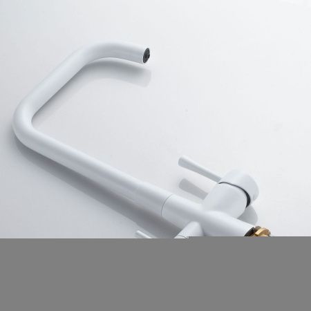 Смеситель для кухни Shevanik S528C на мойку белый