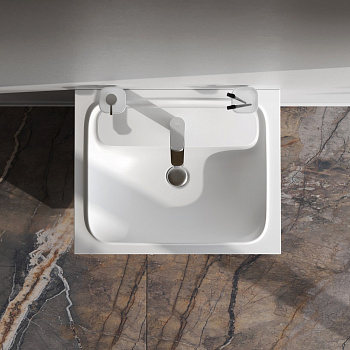 Раковина из искусственного мрамора Am.Pm Func M8FWPC0600WM 61х49 встраиваемая цвет белый 1 отверстие под смеситель