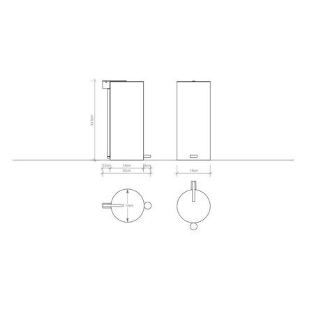 Ведро мусорное Decor Walther Straight 612760