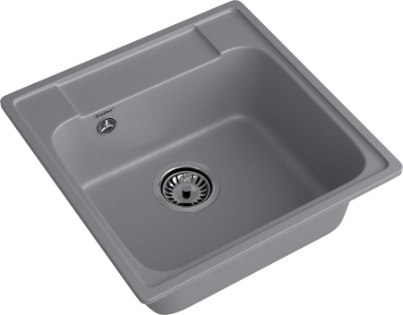 Кухонная мойка Granfest Quarz 48 темно-серый 48х48 цвет темно-серый поверхность матовая