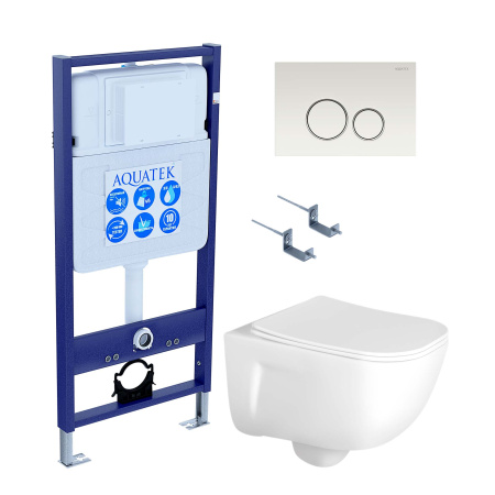 Сет унитаз + инсталляция Aquatek SET AQUATEK ДИВА-016 4в1