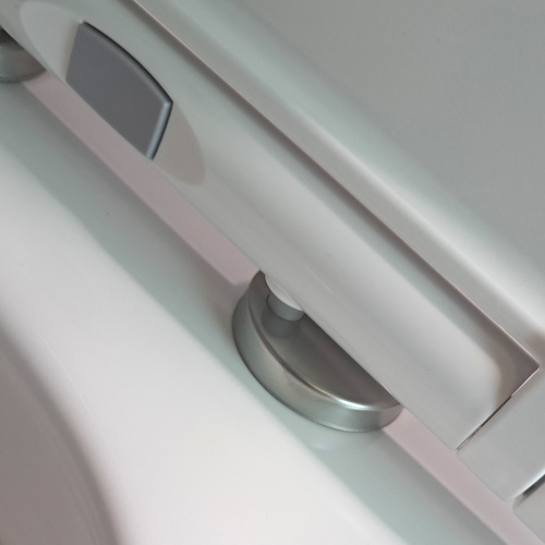 Унитаз подвесной Creo Сeramique LYON COMBO LY1100R белый с сиденьем с микролифт смыв торнадо - фото 5