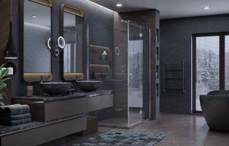 Душевой уголок Ambassador Diamond 12011108R 120х90 стекло прозрачное профиль хром без поддона