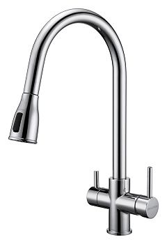 Смеситель для кухни Paulmark LANGE La214212-CR на мойку хром