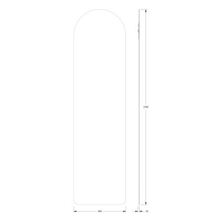 Зеркало Evoform Primary BY 0101 40х150 подвесное