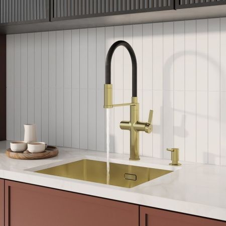 Смеситель для кухни IDDIS Ikon IKNMGFFi05 на столешницу золото