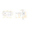 Смеситель для раковины RGW Shower Panels (Шоувер панелс) 51140546-04 встраиваемый в стену черный