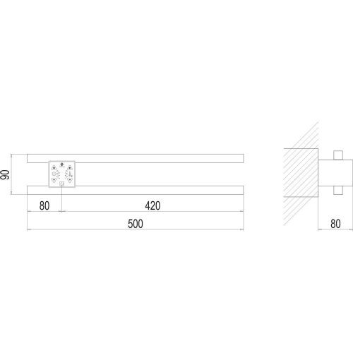 Полотенцесушитель Terminus 4670078538758 50х9 электрический хром - фото 3