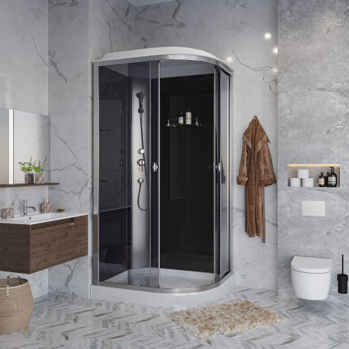 Душевая кабина Niagara Eco E120/80/13L/TN 120х80 асимметричная с крышей - фото 3