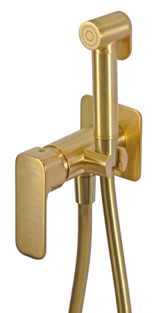 Гигиенический душ со смесителем Daniel TA645BP4DCDP золото