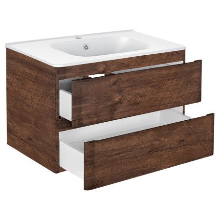 Тумба под раковину Vincea Vico VMC-2V800RW 80х50 подвесная цвет коричневый